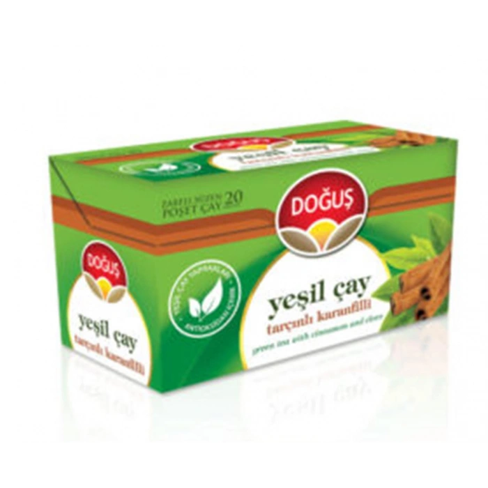 Doğuş Yeşil Çay Tarçınlı Karanfilli Poşet Çay 20x1.75g
