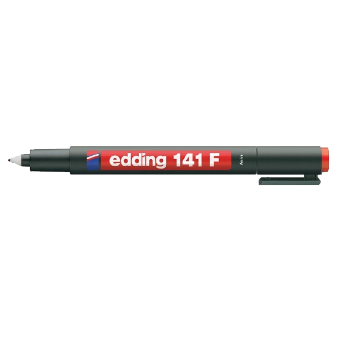 Edding Asetat Kalemi Permanent F Seri 0.6 MM Kırmızı 141F