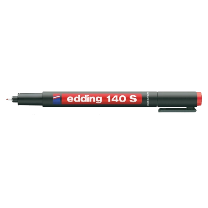Edding Asetat Kalemi Permanent S Seri 0.3 MM Kırmızı 140 S