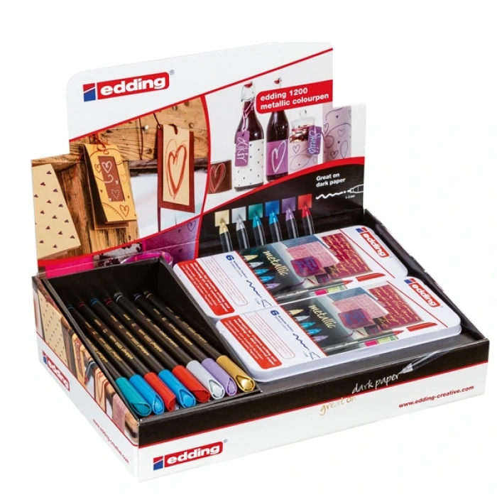 Edding Keçeli Kalem & 6 Lı Met. Set Ed1200