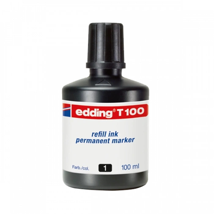 Edding Markör Mürekkebi Permanent Damlalıklı 100 Ml Siyah T100