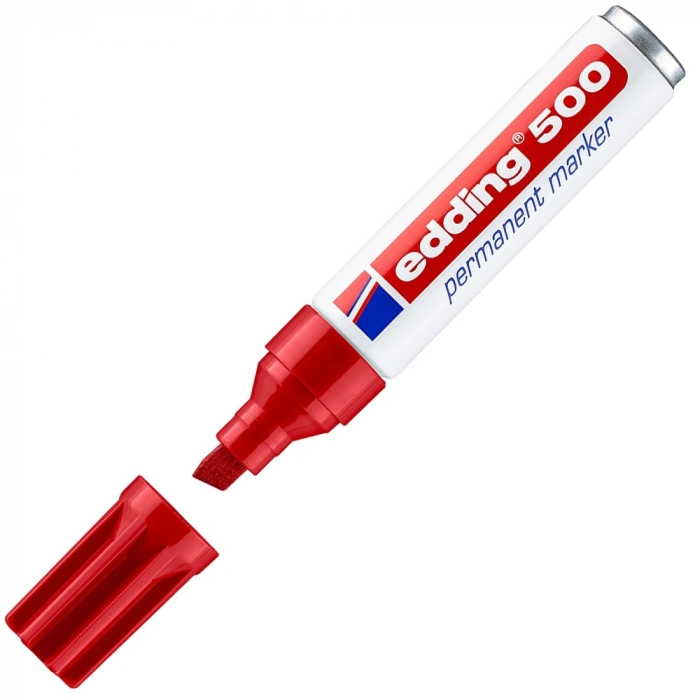 Edding Markör Permanent Kesik Uçlu 2-7 Mm Kırmızı 500