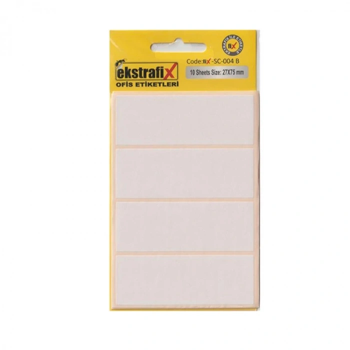 Ekstrafix Ofis Etiketi 30x12 MM 10 Lu Beyaz SC-013 B