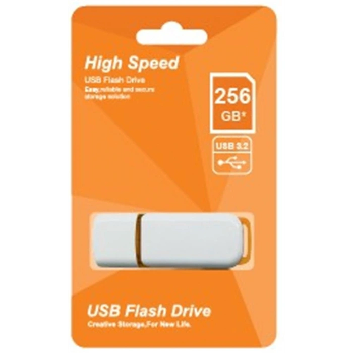 Elba 256gb Plastik Beyaz-turuncu 3.2 Usb Flash Bellek