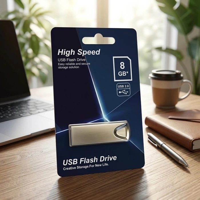 Elba 8GB Metal 2.0 USB Flash Bellek
