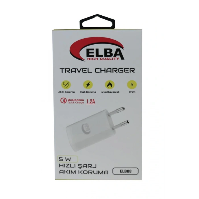 Elba Elb08 5w 1.2a Hızlı Şarj Akıllı Koruma Usb Ev Şarj Kafa