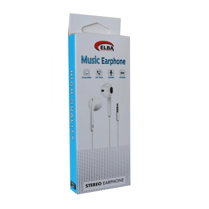 Elba Elb19-i5 Beyaz  Kablolu  Kulakiçi Mikrofonlu Kulaklık Aux