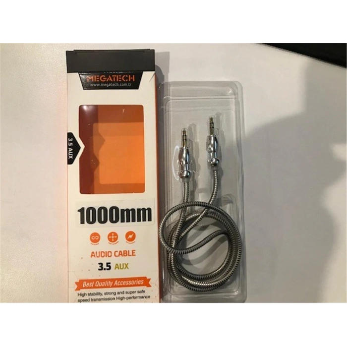 Elba Elb24 1Mt Aux Stereo To Stereo Örgülü Kablo Siyah