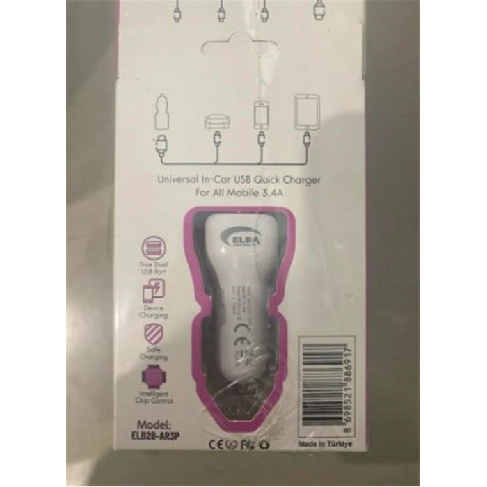 Elba Elb28-ar3p Elba 3.4a  2usb Araç Başlık