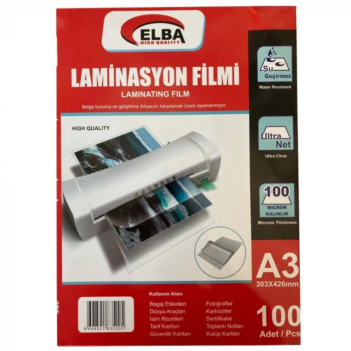 Elba Laminasyon Filmi A3 100 Mıc 303x426