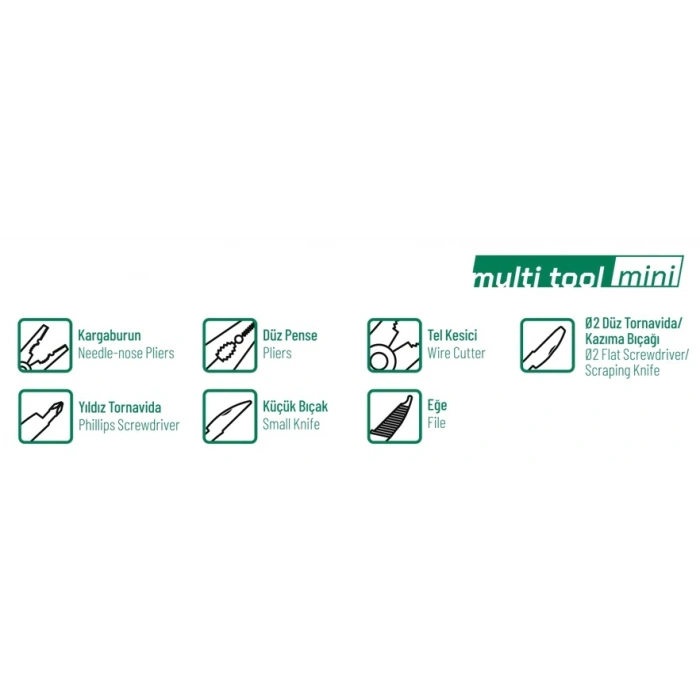 Elta 14000006048 Multi Tool Mini 75 Mm (7 Fonksiyonlu)