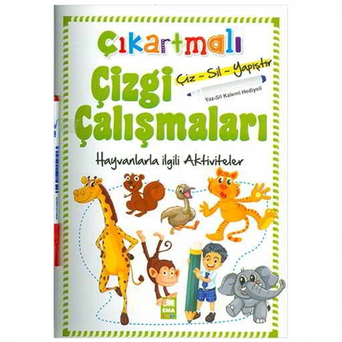 Ema Çıkartmalı Çizgi Çalışm.-hayvanlar/emaçocuk