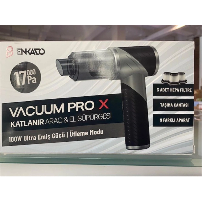 Enkado Ekd-sp20 17000pa 2000mah Güçlü Vakum-üflemeli Şarjlı Katlanabilir Araç Süpürgesi 3ad Filtr