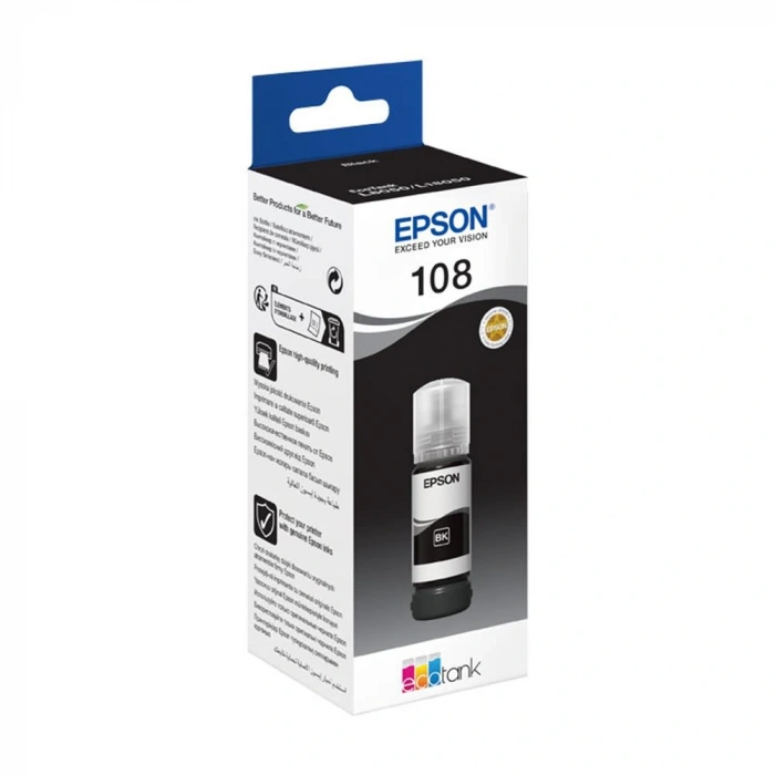 Epson 108 T09c1  Black Siyah Şişe Mürekkep T09c14a L18050-l8050