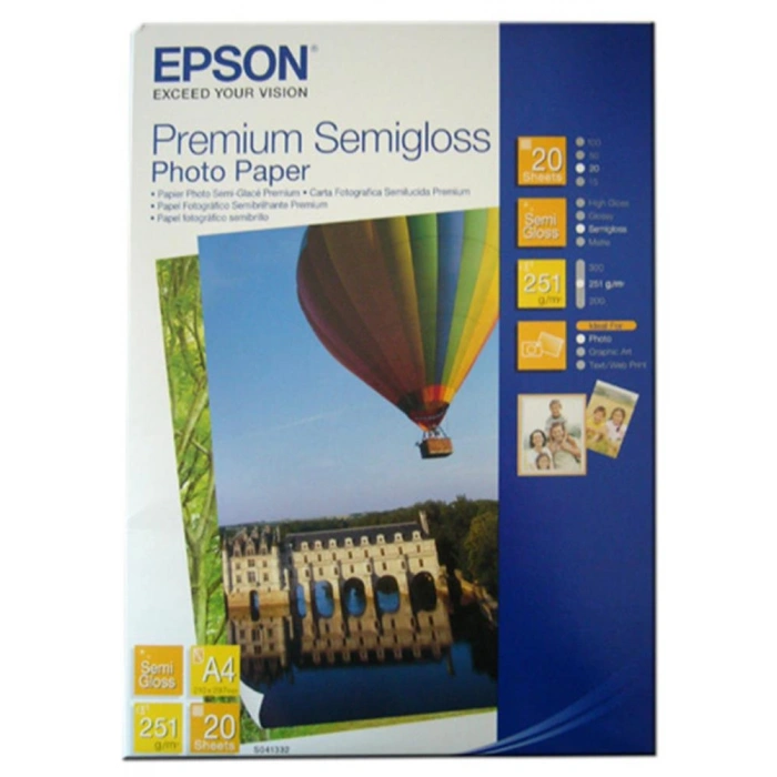 Epson A4 251gram 20li Premium Semigloss Fotoğraf Kağıdı S041332