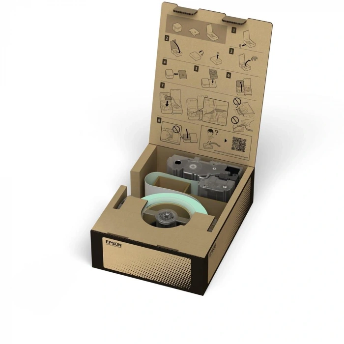 Epson BR-VN24WB Vinil Beyaz Üzeri Siyah 24mm 45Metre Etiket