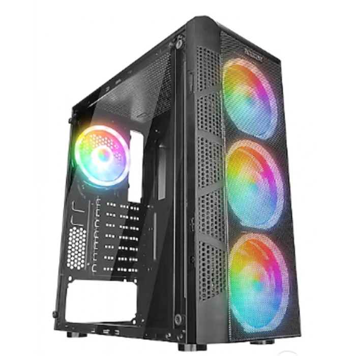 Everest Crest V1 Mesh Temperli Camlı 4x12cm Auto Rgb Fan Atx Mid-t Gaming Oyuncu Kasası