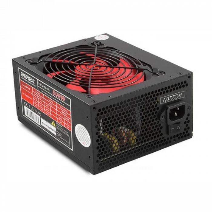 Everest Eps-500a, 500w, 12cm Fan, Atx, Gamıng Power Supply (psu)