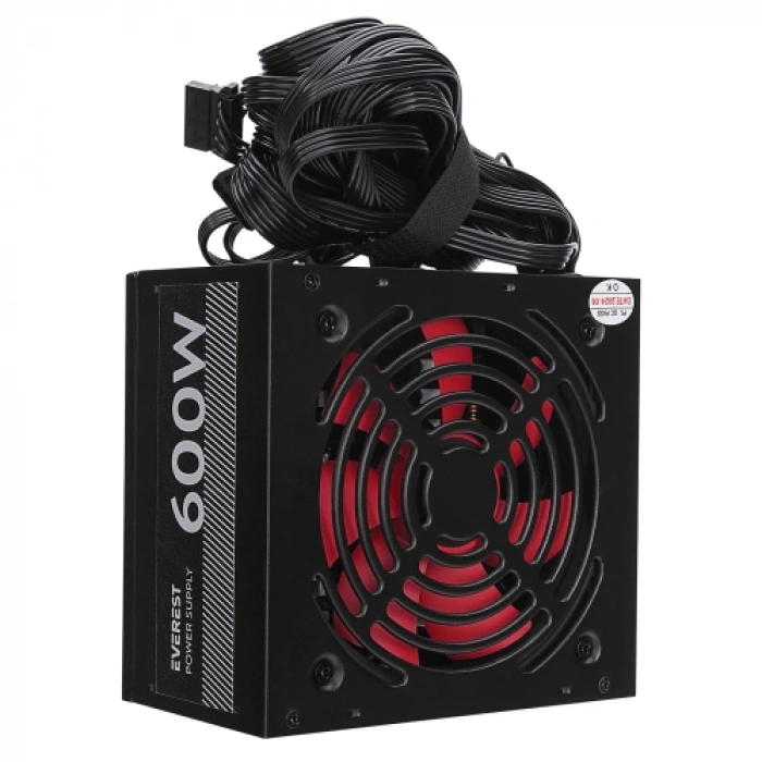 Everest Eps-600a, Peak 600w, 12cm Fan, Atx, Aktif Pfc, Gamıng Power Supply (psu) Bulk