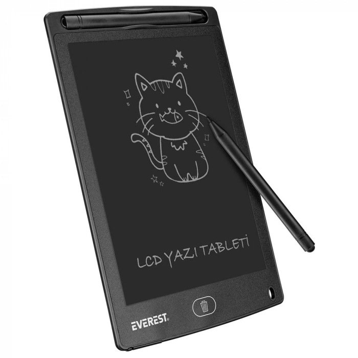 Everest Ev-dy100 8,5 Siyah Tek Tuşla Sil Dijital Yazı Tahtası Yazı Alanı 125x175mm