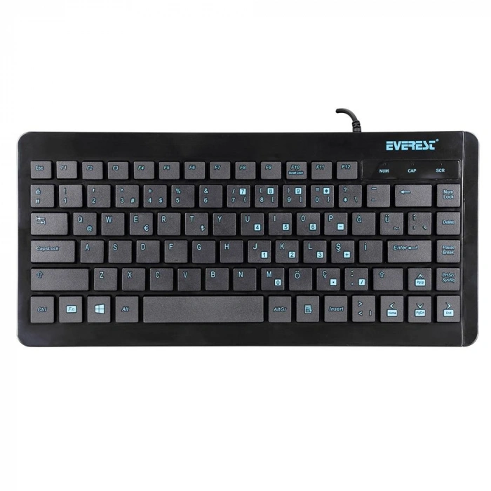 Everest Kb-410 Siyah Usb Q Mini Kablolu Klavye