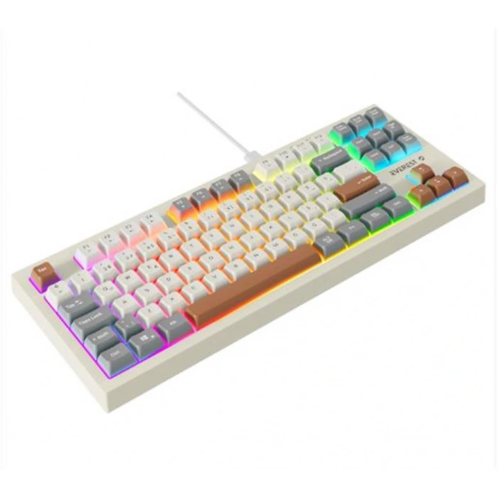 Everest Kb-98 Sılent Tkl Gri-gri Mavi-kahve Rainbow Q Membrane Klavye