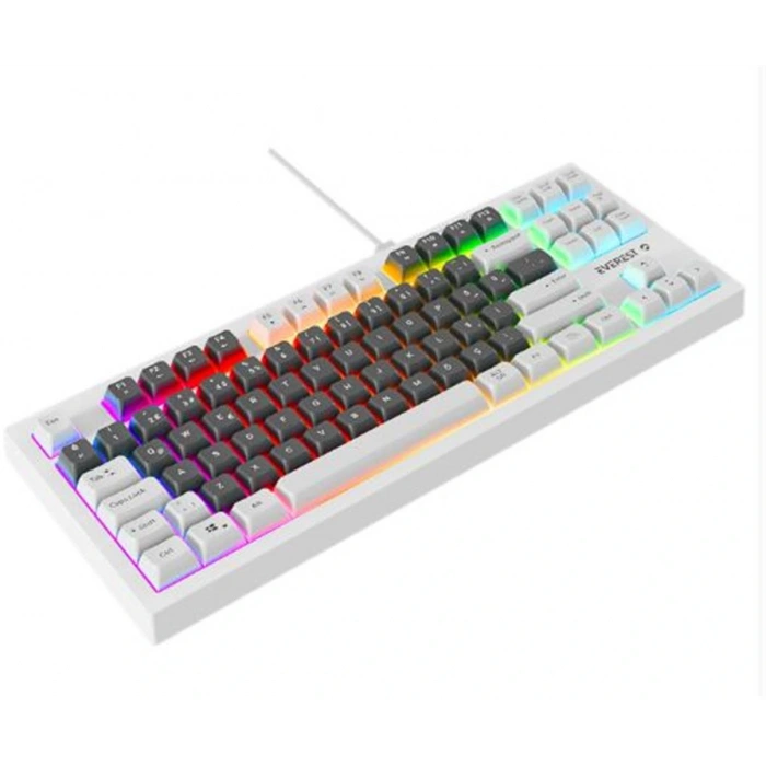 Everest Kb-98 Sılent Tkl Gri Mavi-beyaz Rainbow Q Membrane Klavye