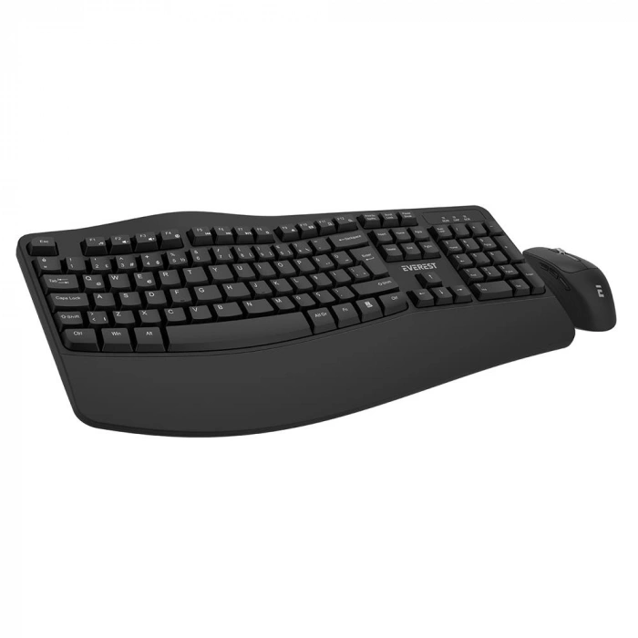Everest Km-35 Comfy Siyah Kablosuz Ergonomik Q Multimedia Klavye + Mouse Set