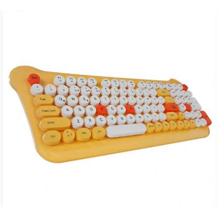 Everest Km-6244 Bunny Renkli Tuşlu Sarı 2.4 Ghz + Bt Kablosuz Q Multimedia Klavye + Mouse Set