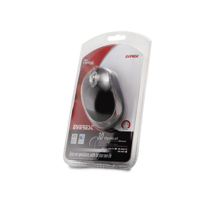 Everest Km-6809 Usb Siyah Işıklı Optik Mouse