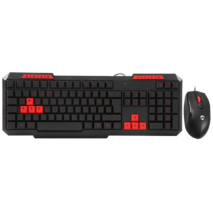 Everest Km-6825 Siyah Usb Kırmızı Tuşlu Türkçe Multimedia Klavye + Mouse Set