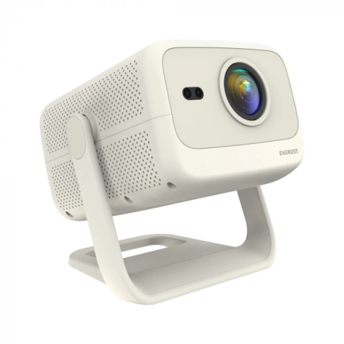EVEREST PJ05, 400 LED Lümen, 1920X1080P, 1xHDMI, 1xUSB, RJ45, WiFi 6, Bluetooth, 30.000 Saat Led Ömrü, 1.5W Speaker, Android 9, 4K Destekli Projeksiyon Cihazı