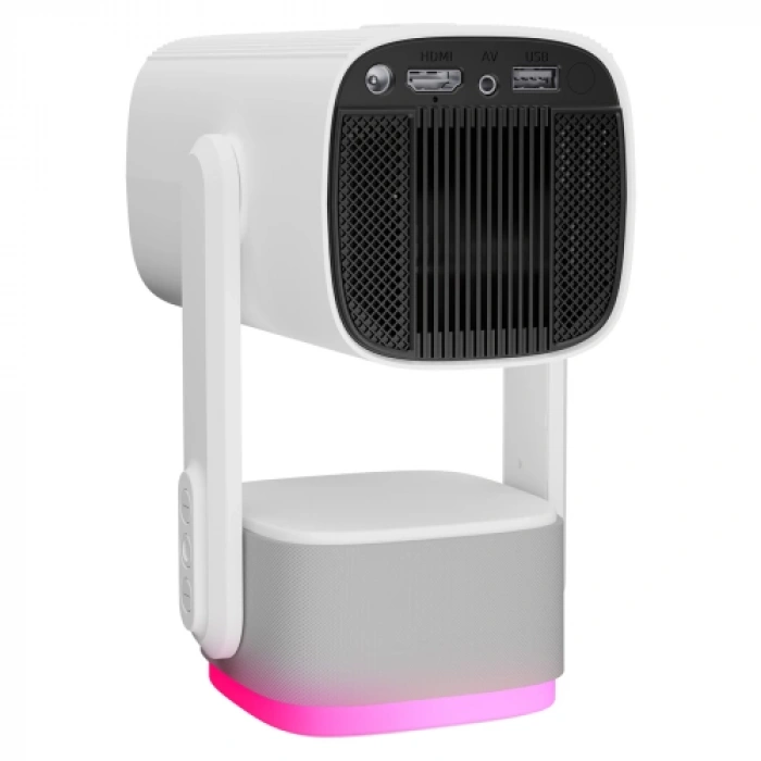 Everest Pj08, Beyaz, 150 Led Lümen, 1280x720, 1xhdmı, 1xusb, Wifi, Bluetooth, 30.000 Saat Led Ömrü, 6w Speaker, 5200mah Batarya, Taşınabilir, Android 11, 4k Destekli Projeksiyon Cihazı