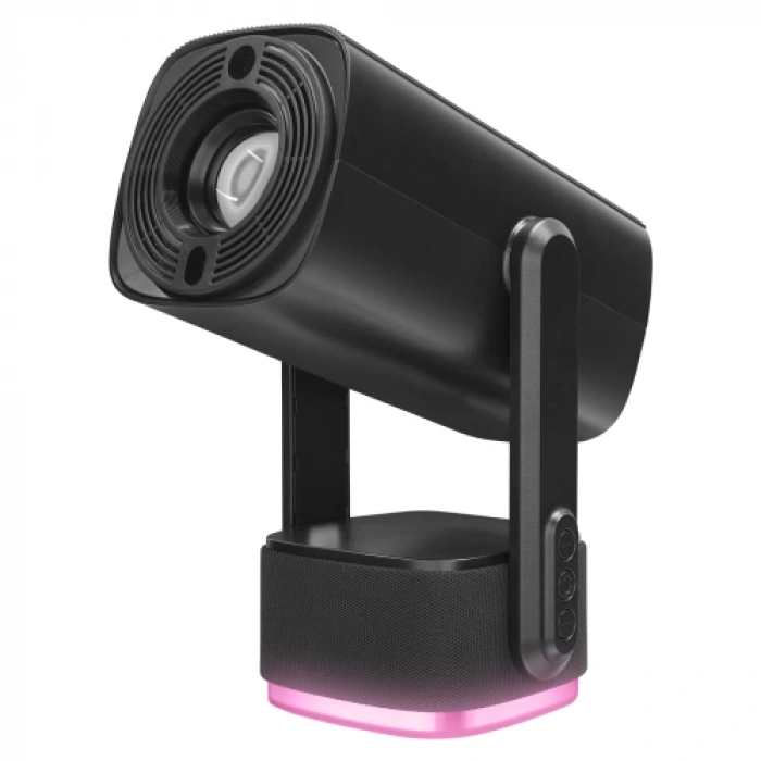 Everest Pj08, Siyah, 150 Led Lümen, 1280x720, 1xhdmı, 1xusb, Wifi, Bluetooth, 30.000 Saat Led Ömrü, 6w Speaker, 5200mah Batarya, Taşınabilir, Android 11, 4k Destekli Projeksiyon Cihazı