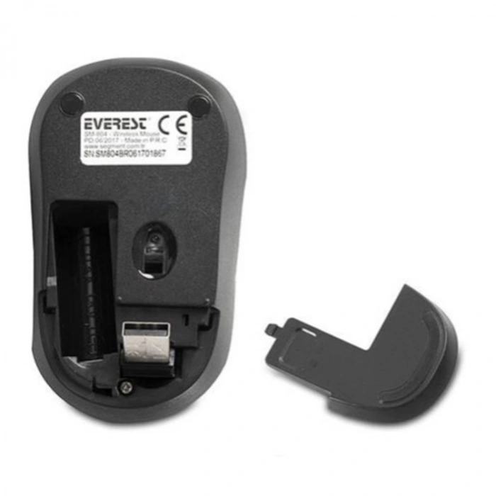 Everest SM-804 USB 2.4GHz 1600 DPI Kablosuz Optik Mouse Siyah-Beyaz
