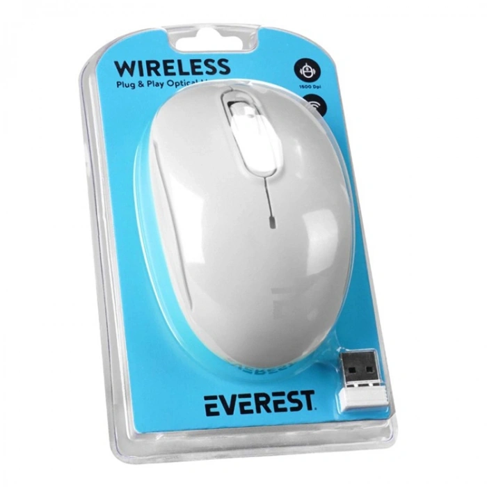 Everest SMW-666 1500 DPI 2.4GHz Kablosuz USB Optik Mouse Beyaz