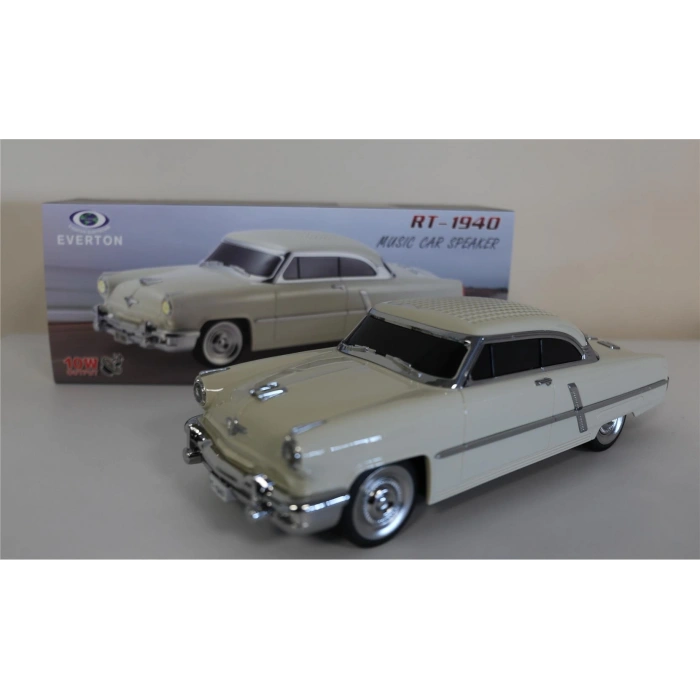 Everton Rt-1940 Bej Arabalı  Bluetooth Fm-usb-tf-aux Şarjlı Nostaljik Radyo