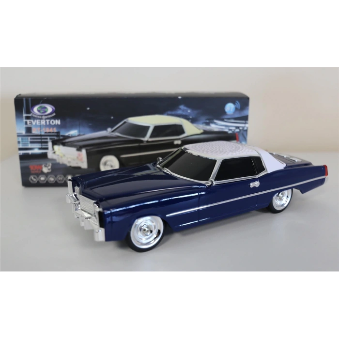 Everton Rt-1941 Lacivert Arabalı  Bluetooth Fm-usb-tf-aux Şarjlı Nostaljik Radyo