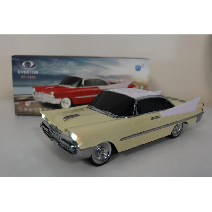 Everton Rt-1950 Bej Arabalı  Bluetooth Fm-usb-tf-aux Şarjlı Nostaljik Radyo