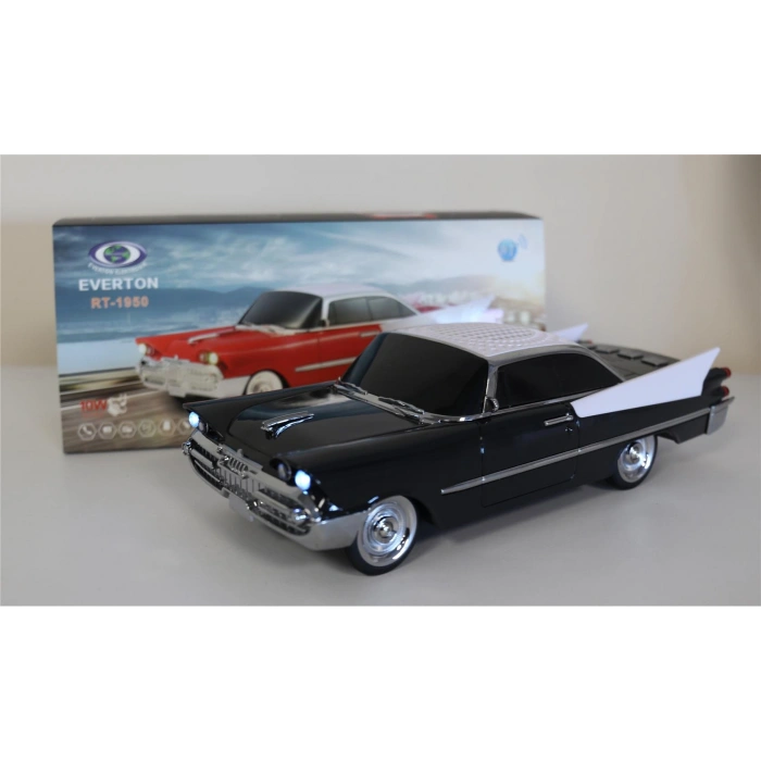 Everton Rt-1950 Siyah Arabalı  Bluetooth Fm-usb-tf-aux Şarjlı Nostaljik Radyo