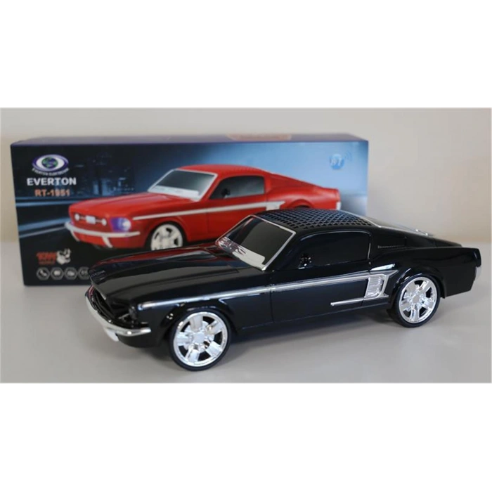 Everton Rt-1951 Siyah Arabalı  Bluetooth Fm-usb-tf-aux Şarjlı Nostaljik Radyo