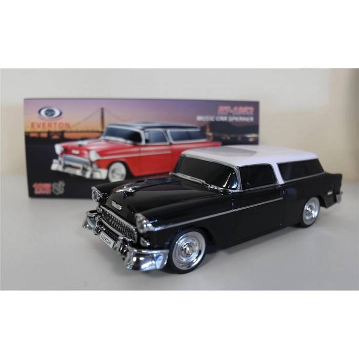 Everton Rt-1952 Siyah Arabalı  Bluetooth Fm-usb-tf-aux Şarjlı Nostaljik Radyo