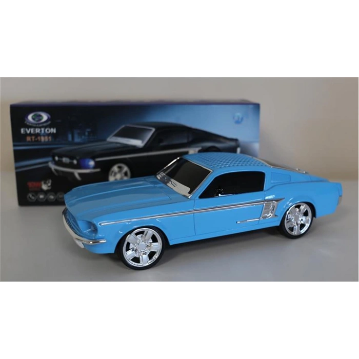 Everton Rt-1953  Mavi (blue) Arabalı  Bluetooth Fm-usb-tf-aux Şarjlı Nostaljik Radyo