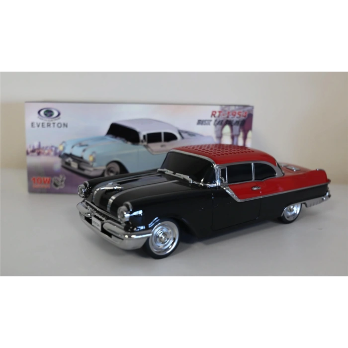 Everton Rt-1954 Siyah Arabalı Bluetooth Fm-usb-tf-aux Şarjlı Nostaljik Radyo