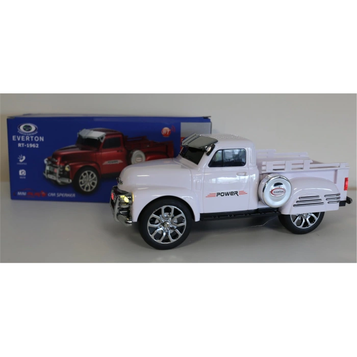 Everton Rt-1962 Beyaz Arabalı  Bluetooth Fm-usb-tf-aux Şarjlı Nostaljik Radyo