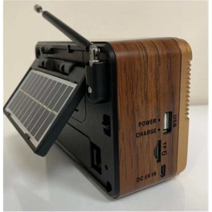 Everton Rt-671 Bluetooth Fm-usb-tf-aux Şarjlı Solar Nostaljik Radyo Güneş Panelli