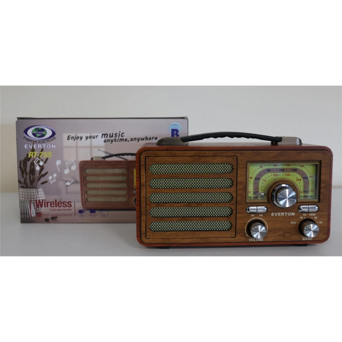 Everton Rt-755 Bluetooth Fm-usb-tf-aux Şarjlı Nostaljik Radyo