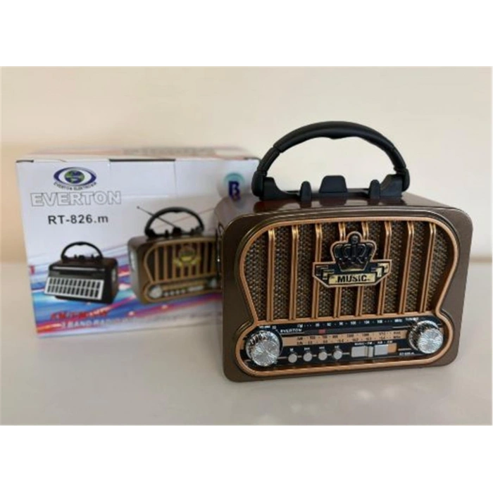 Everton Rt-826m  Bluetooth-usb-sd-fm Şarjlı  Nostaljik Radyo El Fenerli