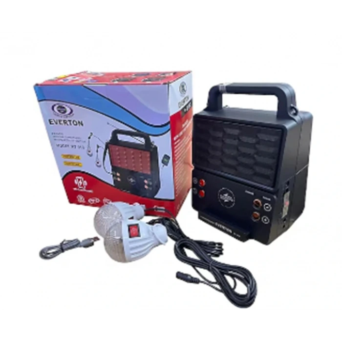 Everton Rt-913 -usb-tf Card -mp3-bluetooth-mp3güneş Enerjili Işıklı Radyo 2 Ampul Set