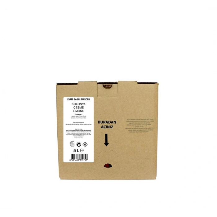 Eyüp Sabri Tuncer Çeşme Limonu  Kolonyası 5lt Bag In Box Endüstriyel